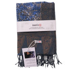 Handmade Batik Scarf - 100% Soft Cotton - Butterfly Brown by Kasih Co-op