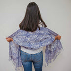 Handmade Batik Scarf - Cotton Fabric - Stone by Kasih Co-op