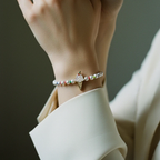 Kids Samantha Pearl Beaded Children's Bracelet with Cute Charm | Popsicle, Ice Cream, or Cherries by The Bullish Store