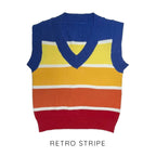 Knit Vest Retro Stripe [Available in XL Only] by The Bullish Store