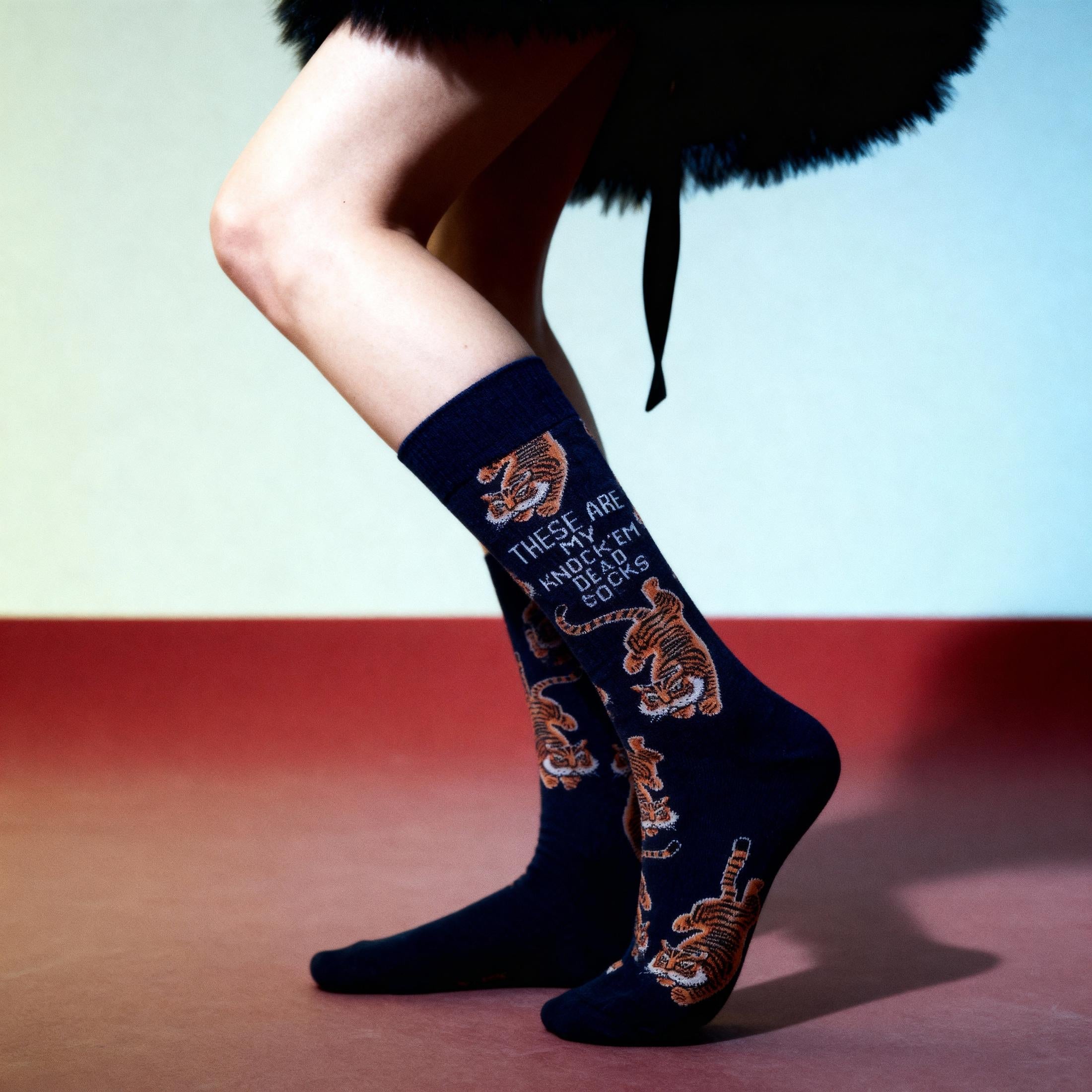 Knock Em Dead Tiger Gift Box | Hair Claw and Socks Giftable Bundle