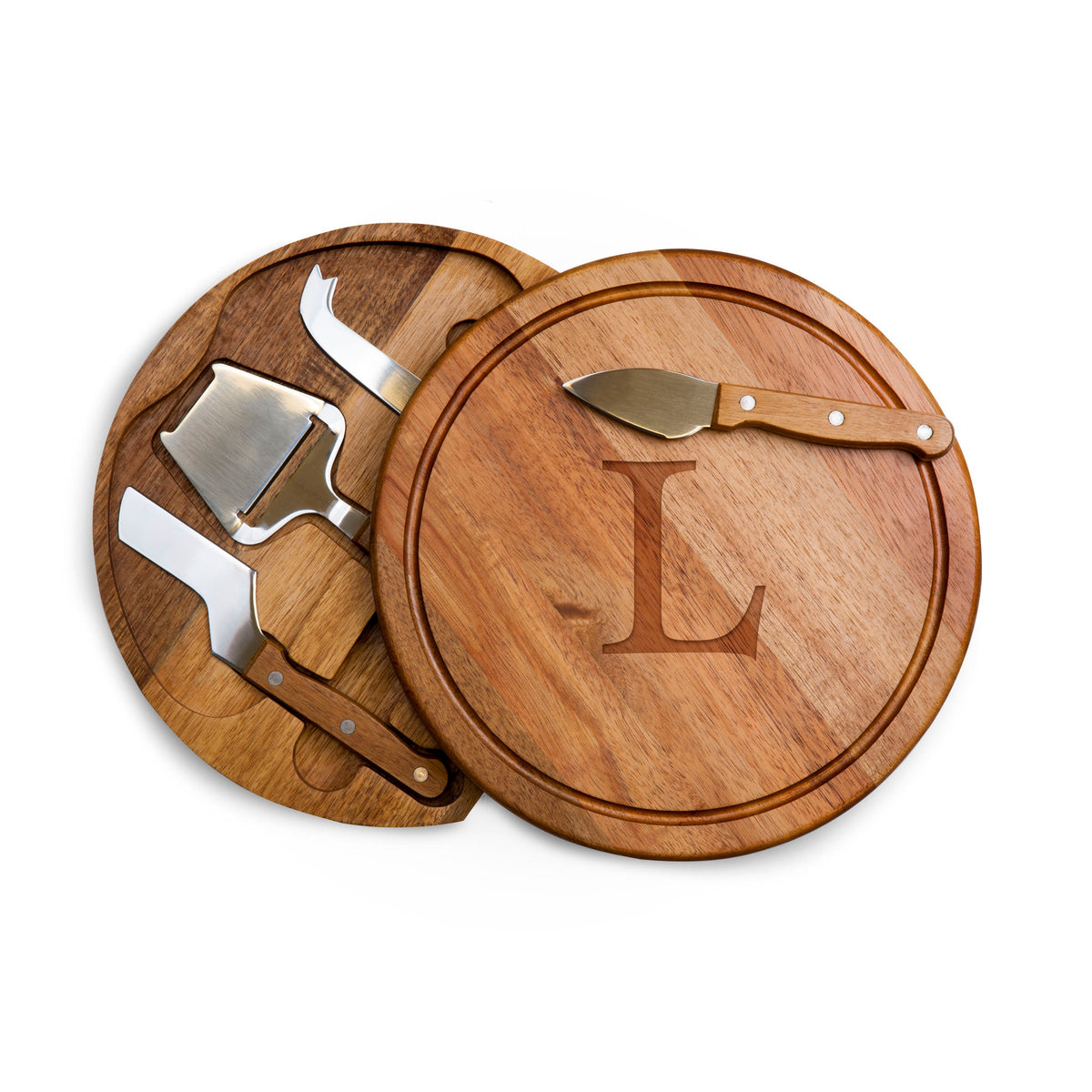 Monogram - Acacia Circo Cheese Cutting Board & Tools Set