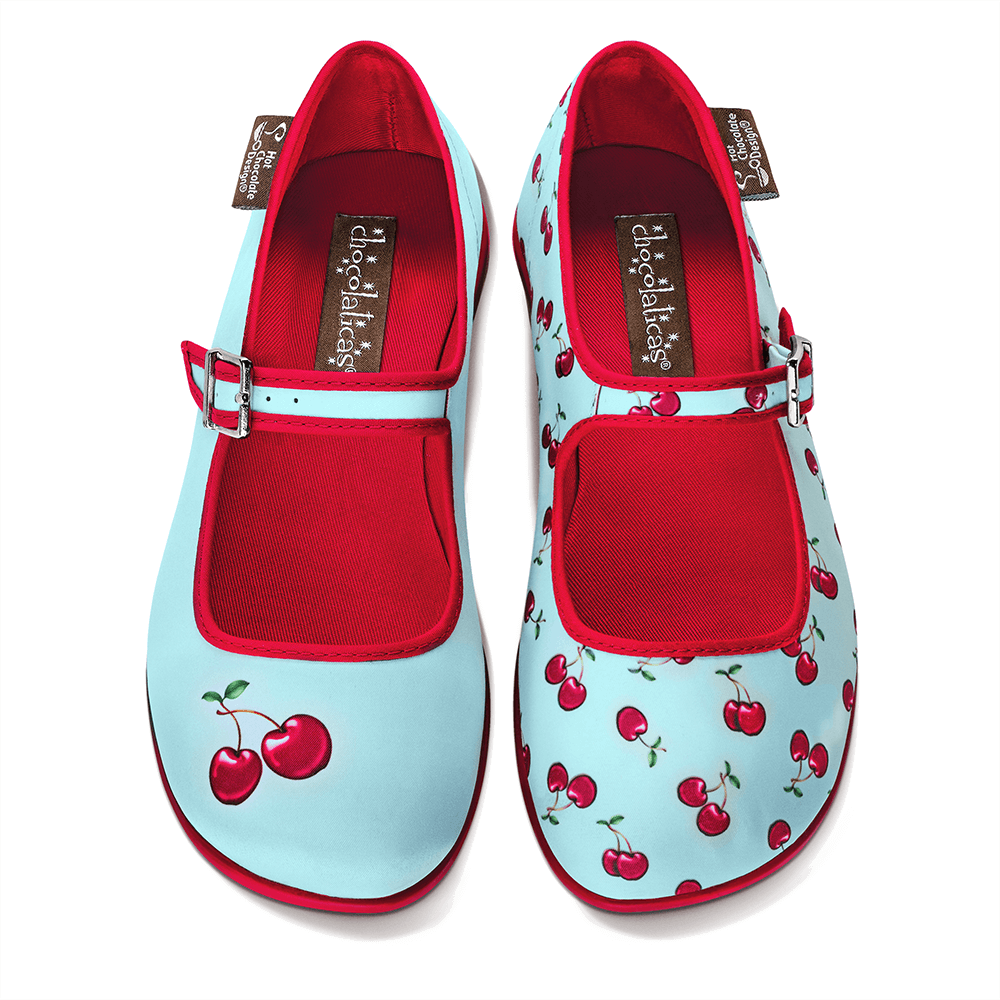 Chocolaticas® Cherry Women's Mary Jane Flat by Hot Chocolate Design