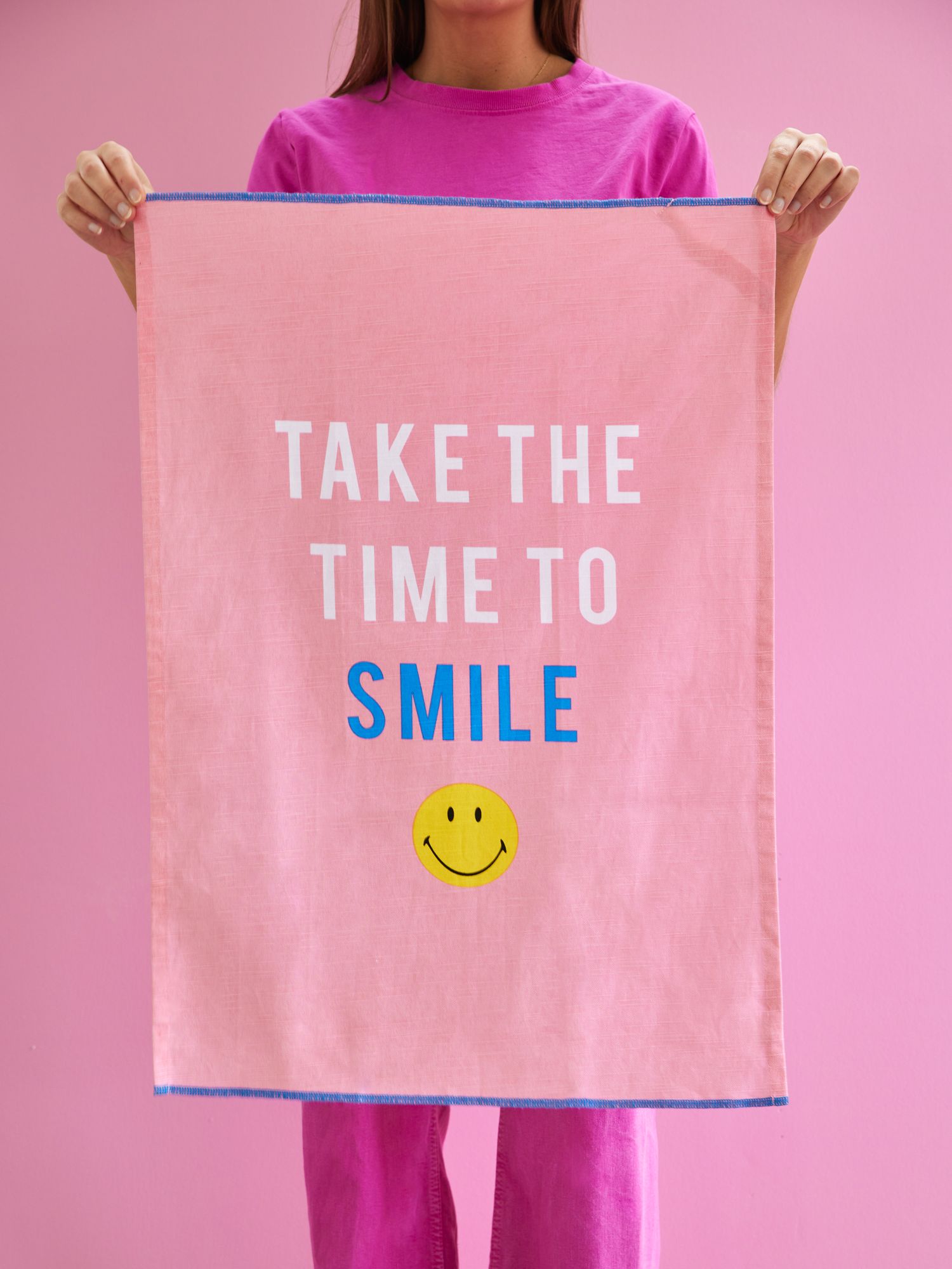 Cotton Tea Towel - Pink - Smiley®