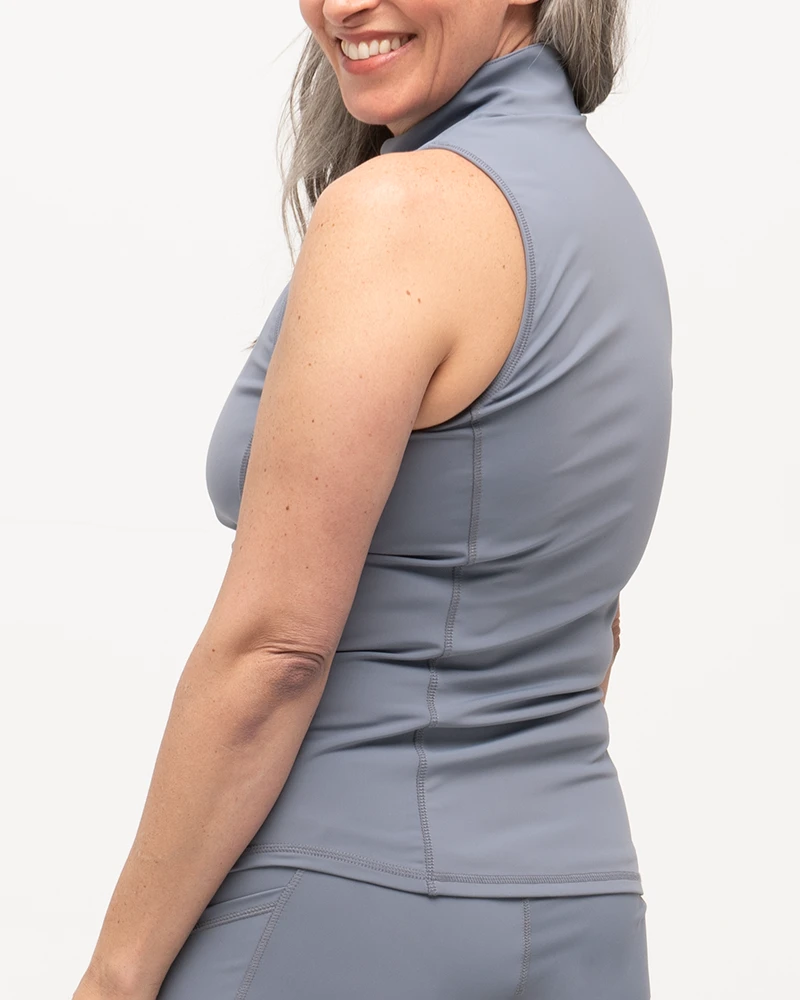 Get Soaked Sleeveless Swim Top with Built-in Bra - Escape by Line In The Sand Swim