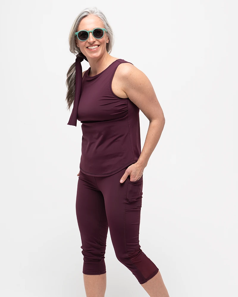 Go Deep Sun & Swim Tank with Built-in Bra - Reflection by Line In The Sand Swim