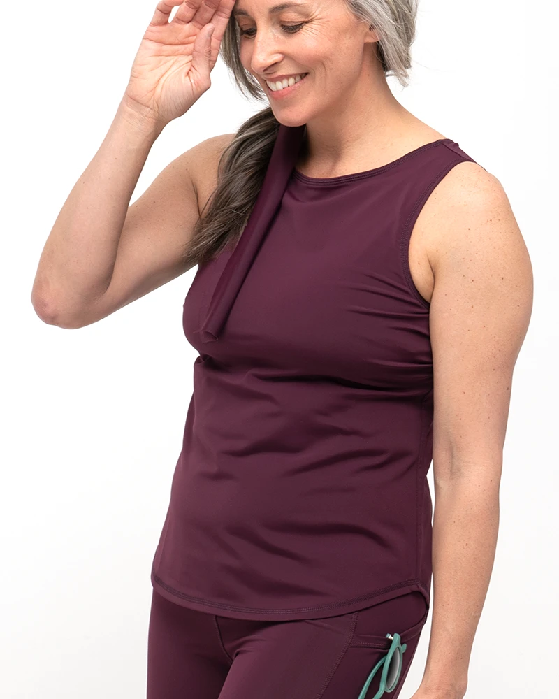 Go Deep Sun & Swim Tank with Built-in Bra - Reflection by Line In The Sand Swim