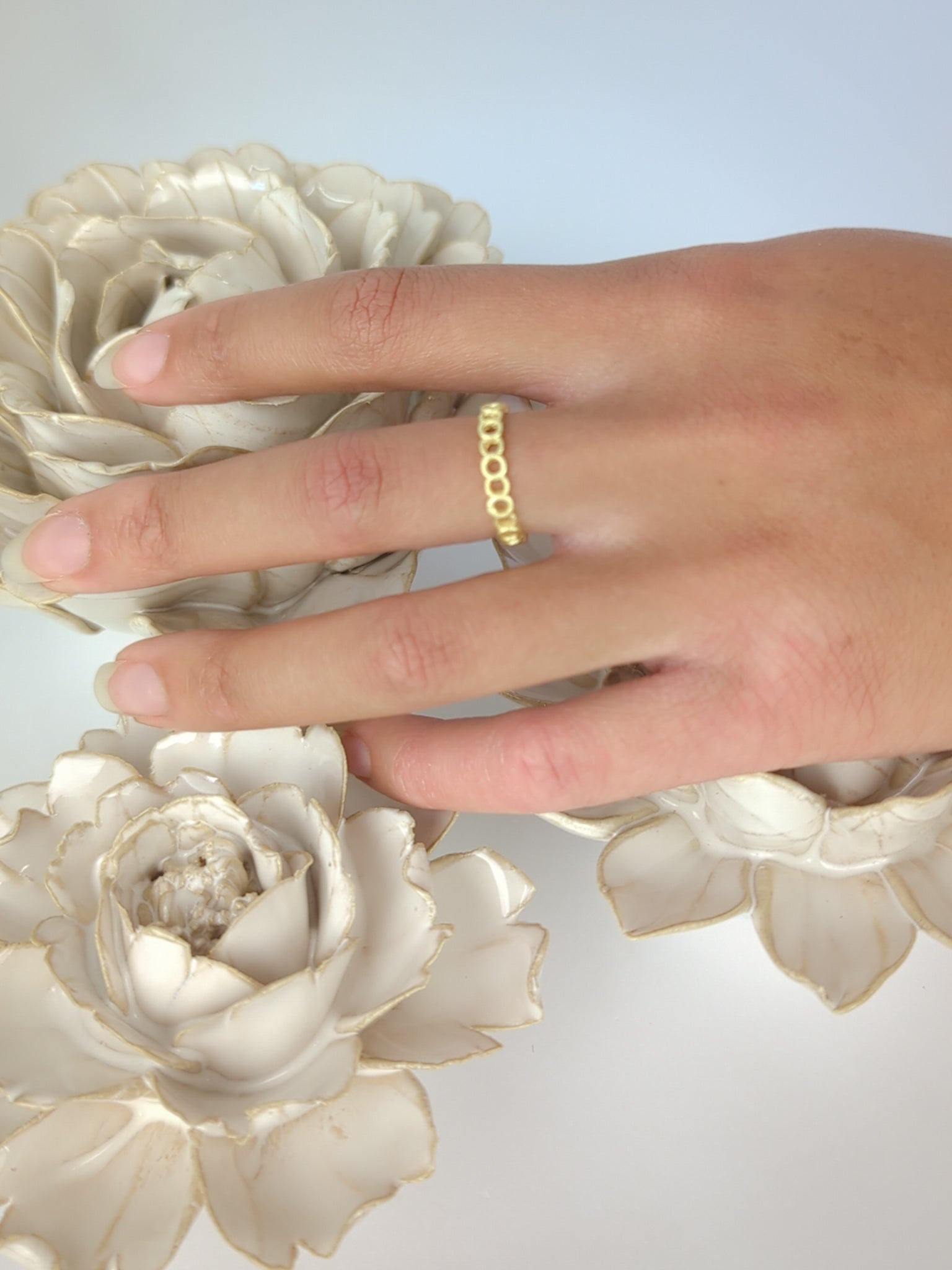 Halo Chain Band Ring