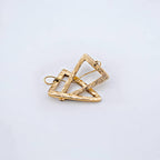 Hammered Triangle Drop Hoop Earrings - Lani