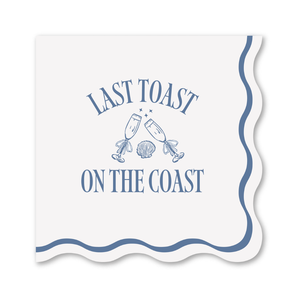 Last Toast on the Coast – Bachelorette Cocktail Napkins