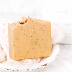 Lemon + Honey + Poppy Seed Handmade Tallow and Goat Milk Soap Bar by Pretty farm girl