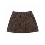 Brown Leopard Front-Pocket Skirt
