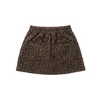Brown Leopard Front-Pocket Skirt