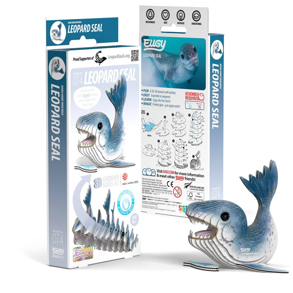 Leopard Seal 3D Puzzle for Kids | Antarctic STEM Craft Activity