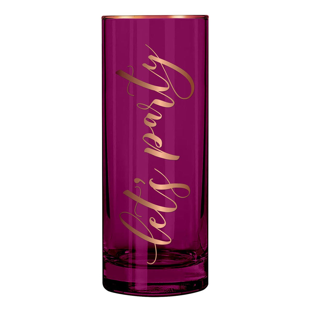 Let's Party Collins Cocktail Glass in Magenta | 17 oz.