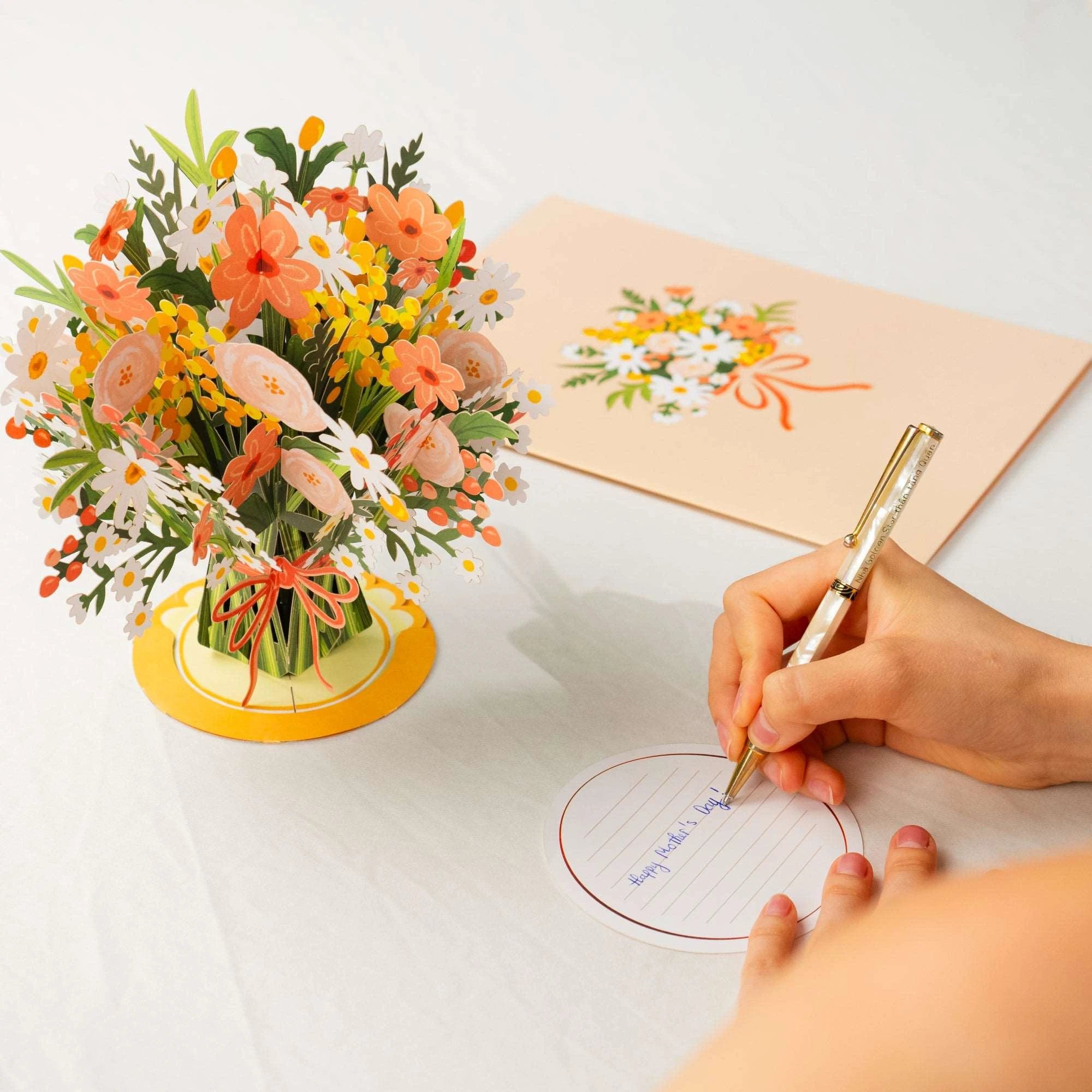Daisy Delight Oversized Pop Up Card with Keepsake by Paper Love