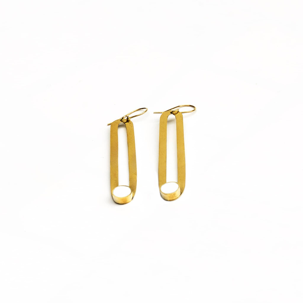 Lila Crosby Drop Hoops Earring