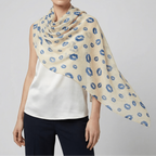 Lipstick Lover Kiss Print Scarf in Blue or Red by The Bullish Store