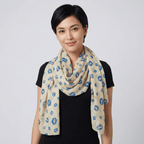 Lipstick Lover Kiss Print Scarf in Blue or Red by The Bullish Store