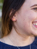 Lupe Copper Stud Earrings by Fair Anita