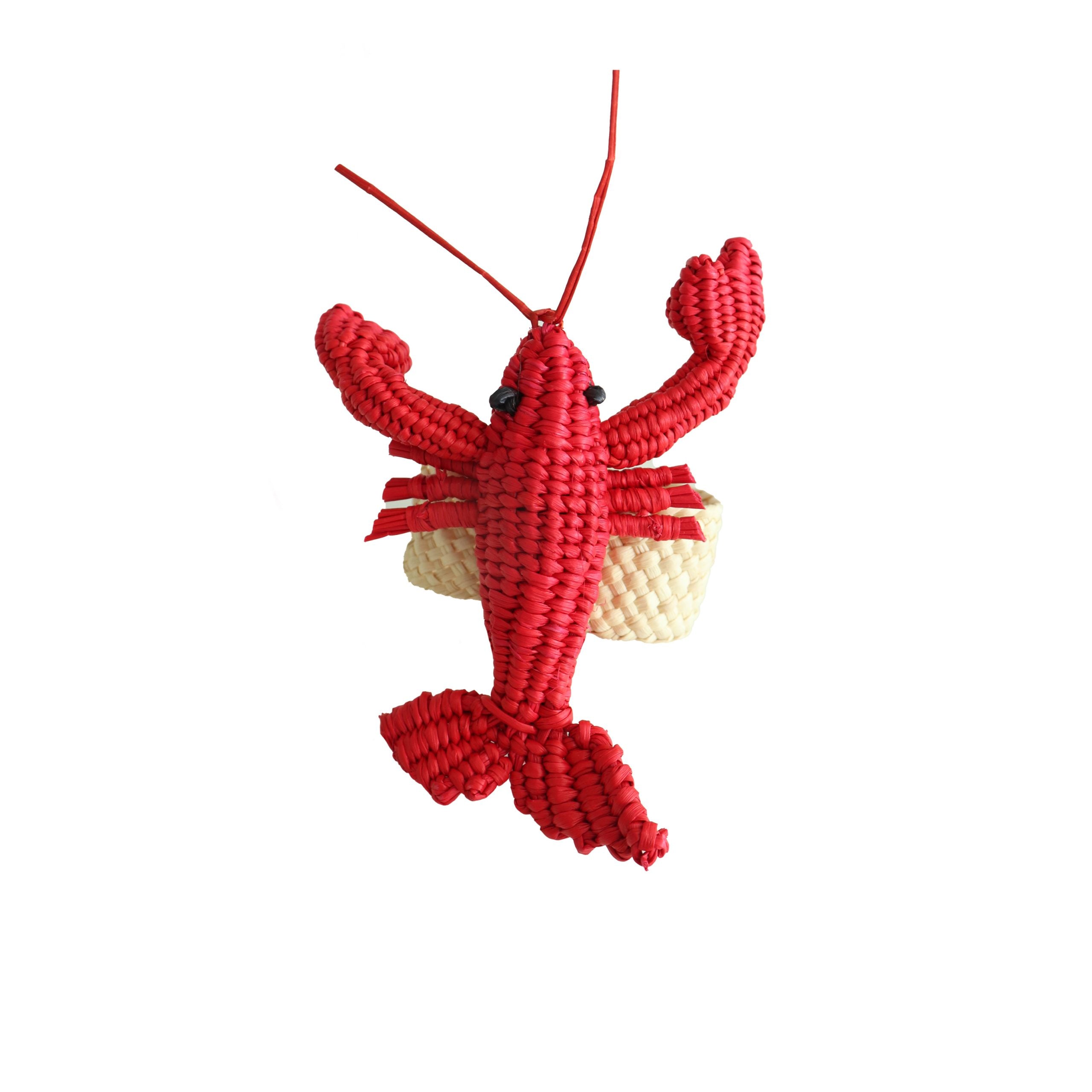 Lobster Handwoven Iraca Napkin Ring