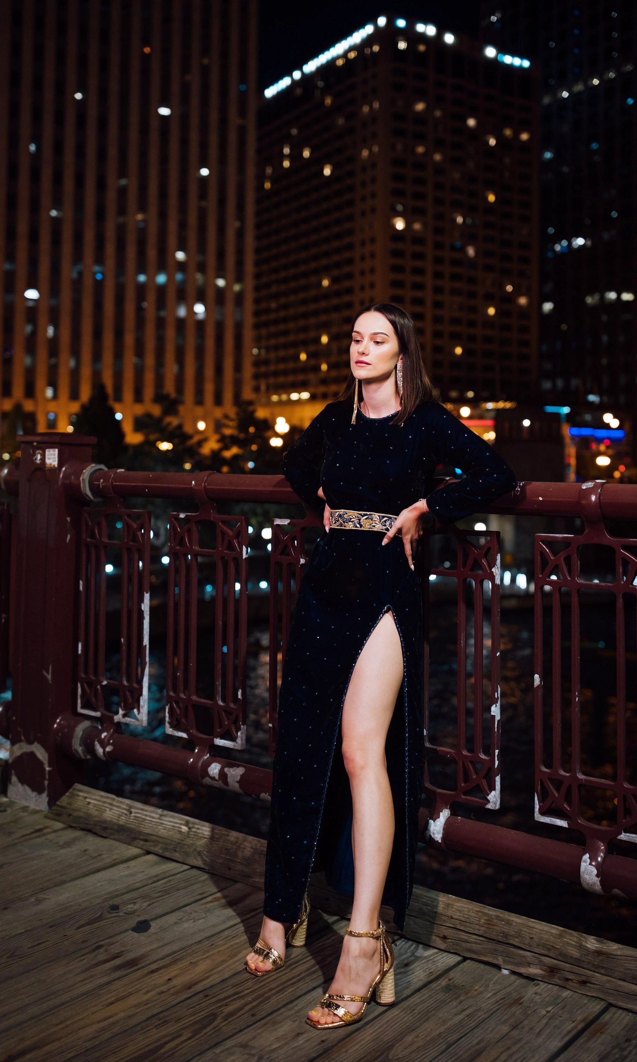 Odette Long Velvet Dress by Raas