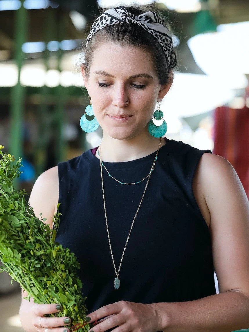 Uncut Stone Labradorite Necklace by Fair Anita