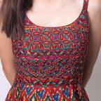 Louisa Red Dress with Patola Print by Raas