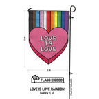 Love is Love Rainbow Heart Garden Flag