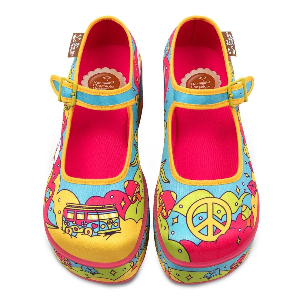 Chocolaticas® Love On The Road Women's Mary Jane Platform by Hot Chocolate Design