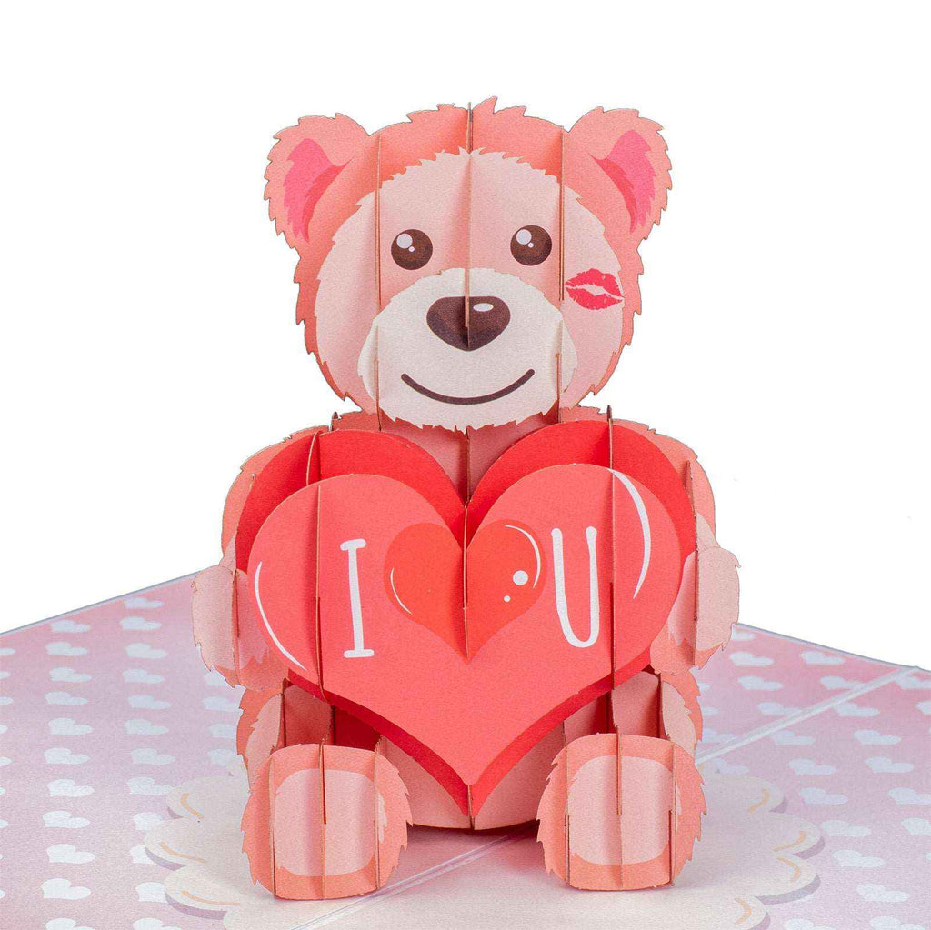 I Love U Bear Pop Up Card - 5" x 7"
