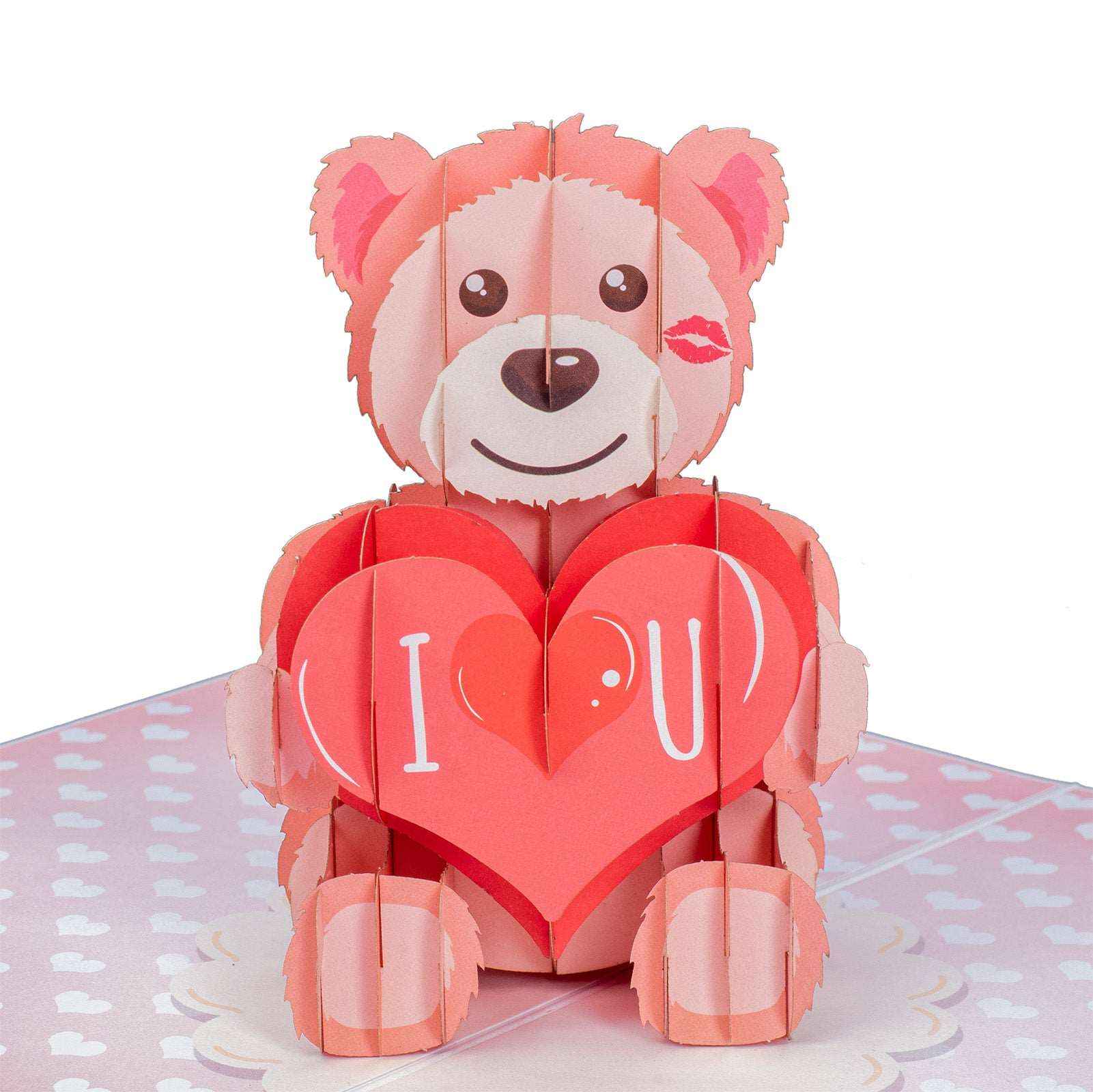 I Love U Bear Pop Up Card - 5" x 7"