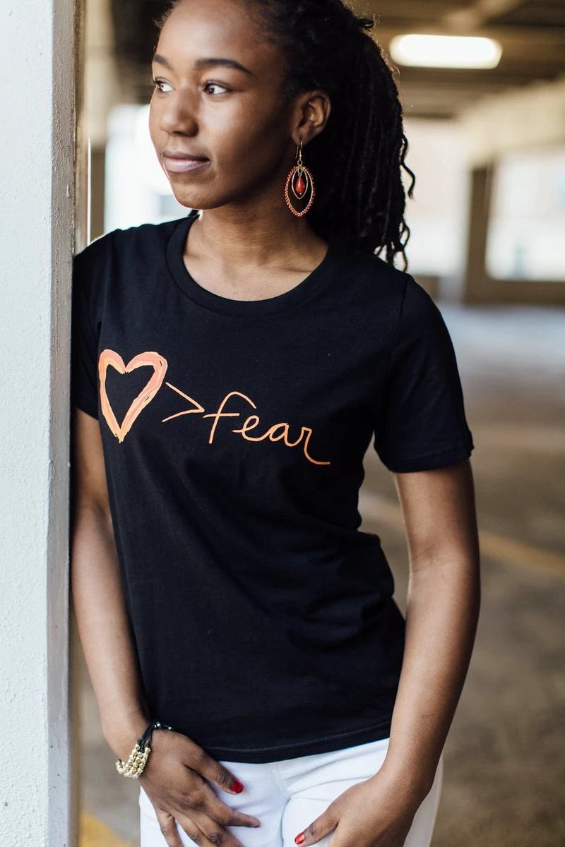 Love is Greater Than Fear Tee by Fair Anita