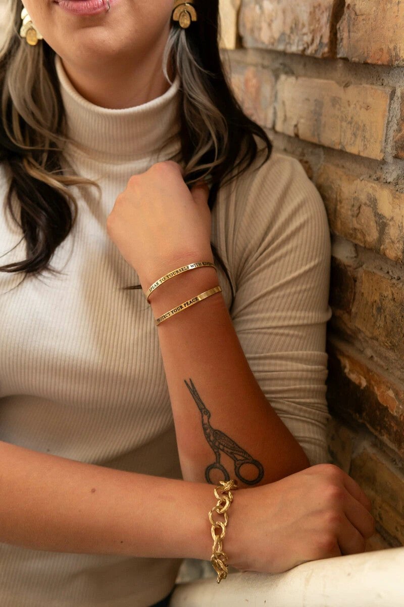 Luxe Brass Chunky Chain Bracelet by Fair Anita