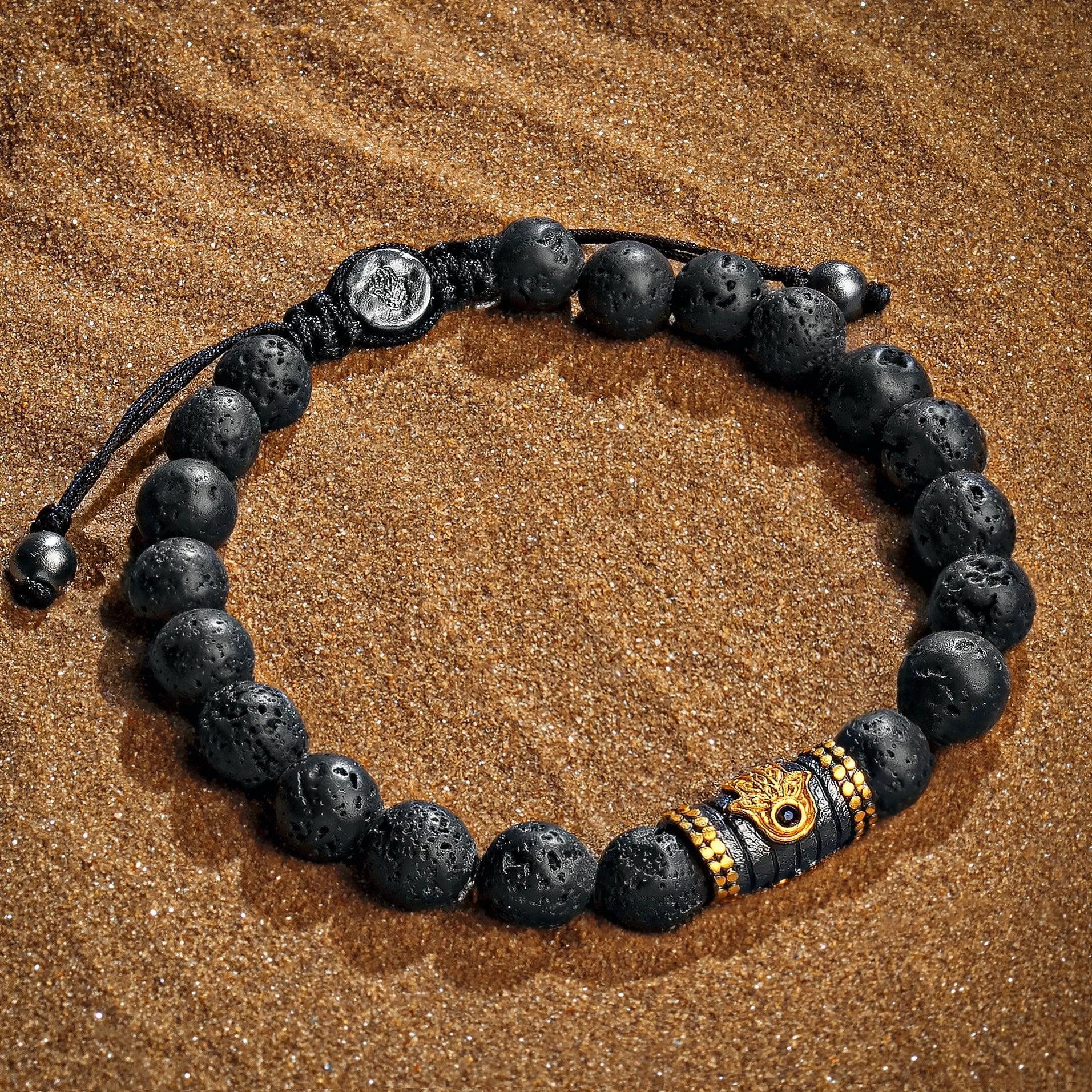 Fierce Protector - Lava Stone Bracelet by Karma and Luck