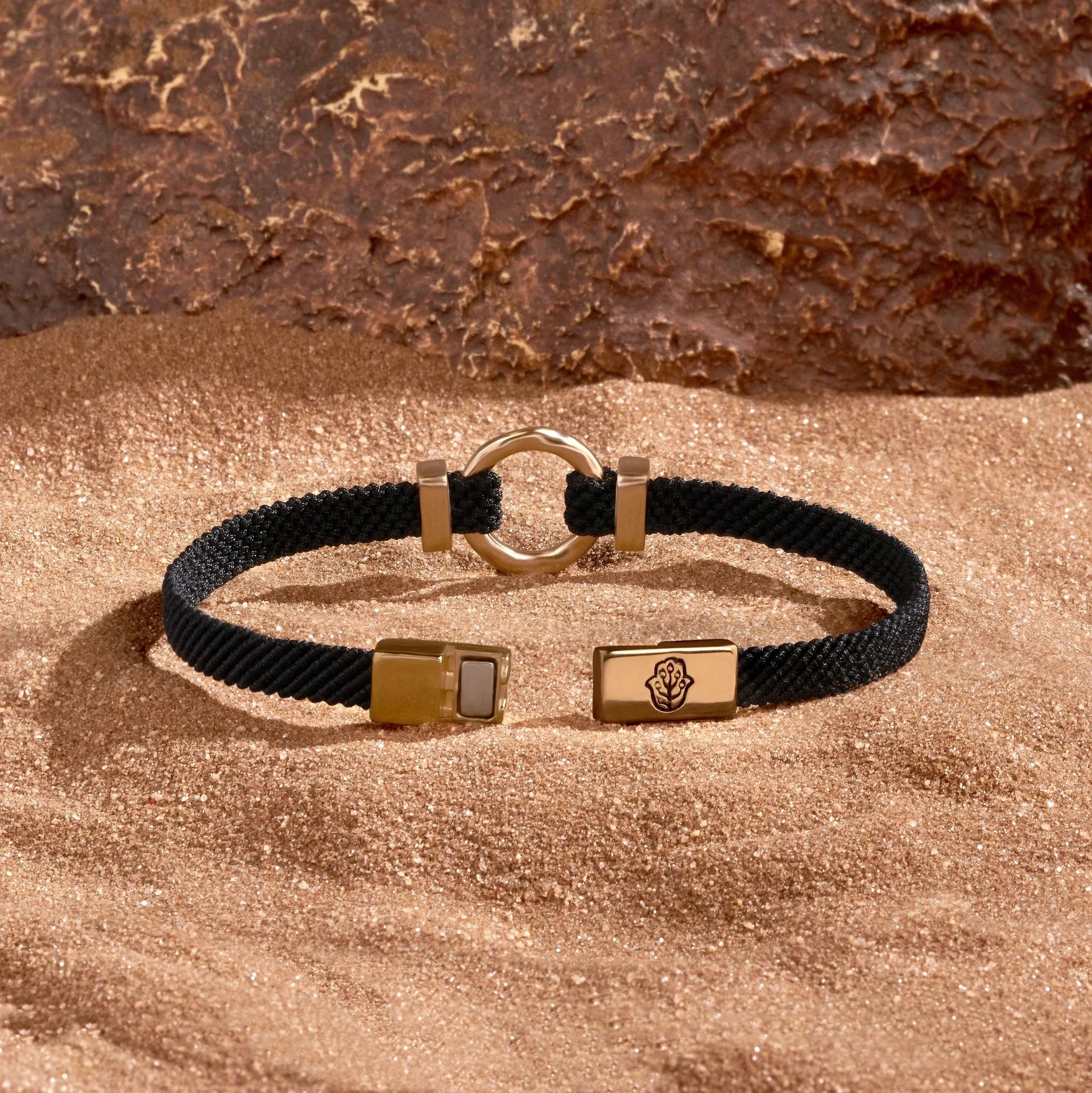 Zen Living Karma Circle Men’s Black String Bracelet by Karma and Luck