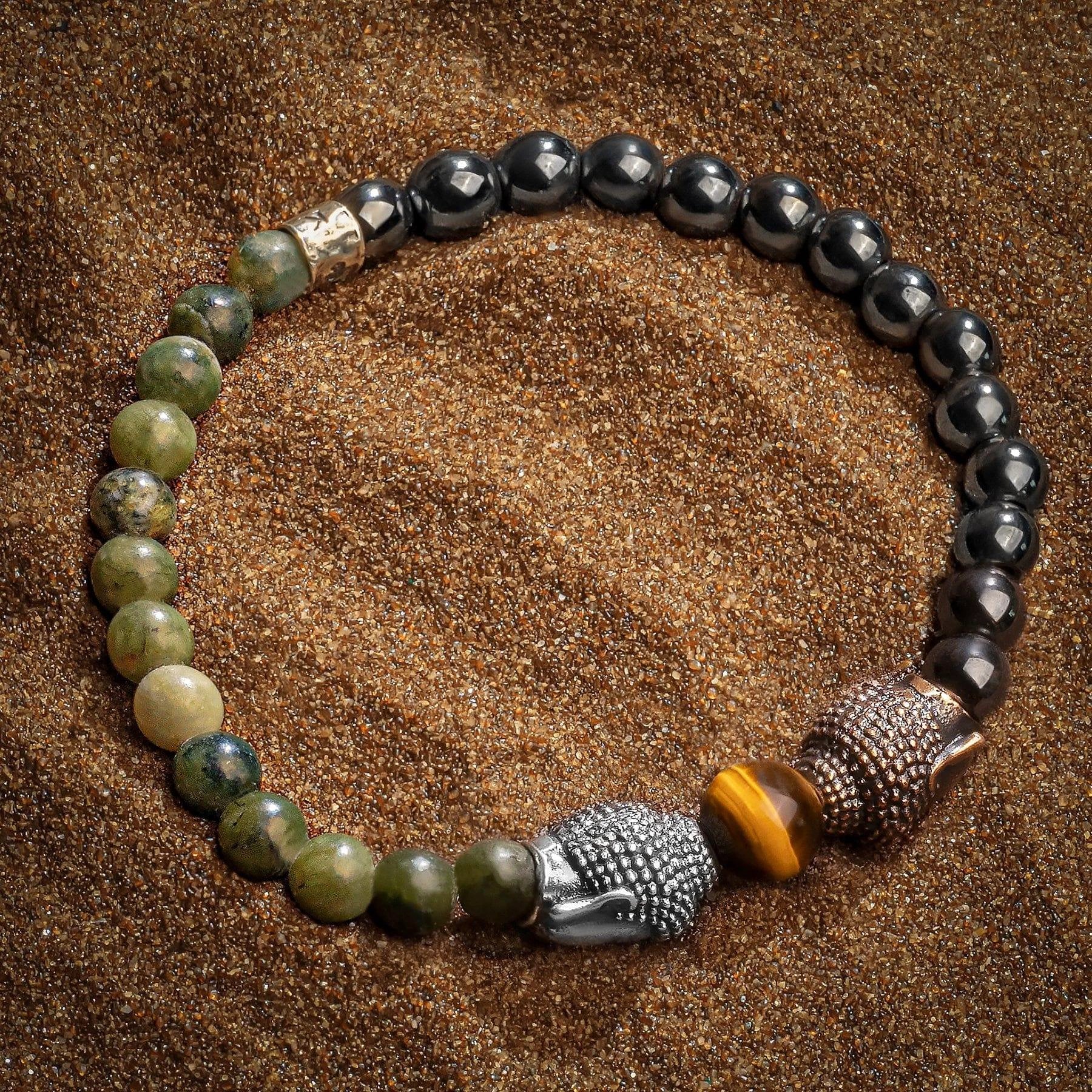 Serene Existence - Jade Hematite Buddha Bracelet by Karma and Luck