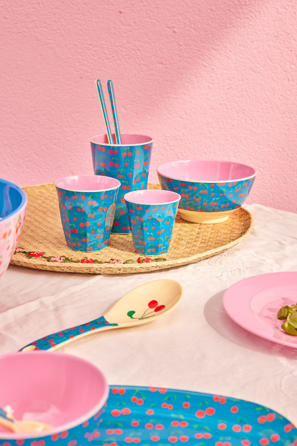 Melamine Tall Cup - Cherry Love Print - 13.5oz
