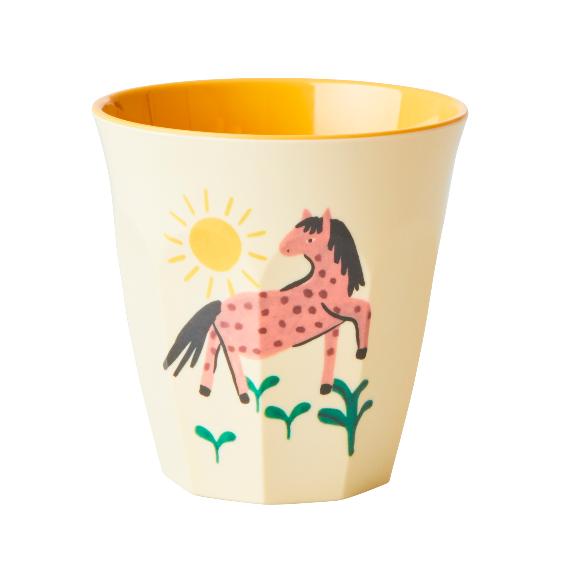 Melamine Kids Cups in Pink Farm Prints - Medium - 6 pcs. in Gift Box