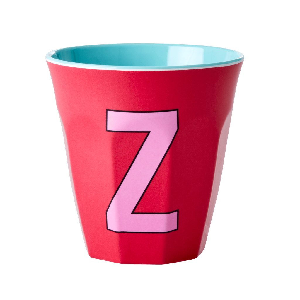 Melamine Cup - Medium with Alphabet in Pinkish Colors | Letter Z