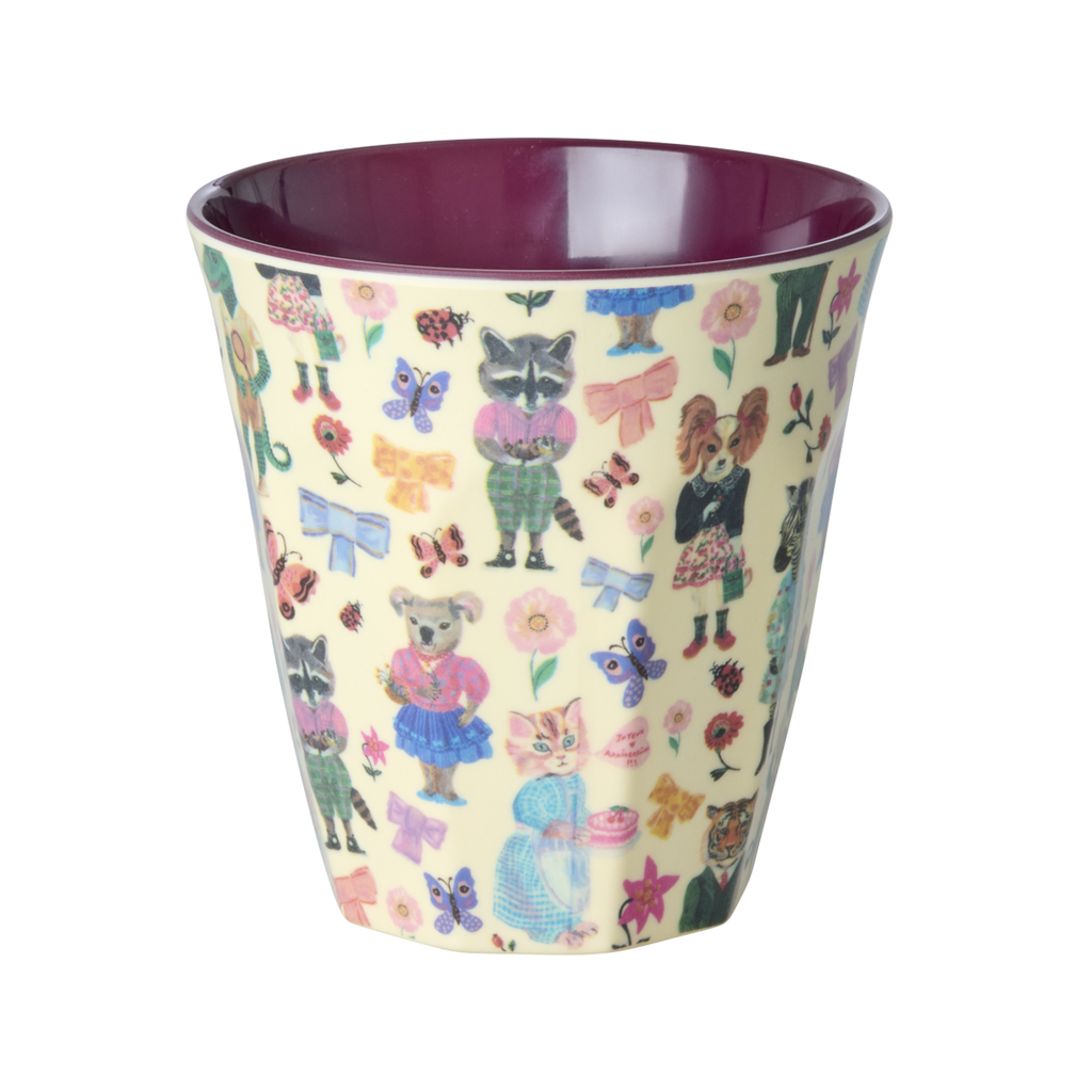 Melamine Medium Cup - Bordeaux - Nathalie Lété Print - 8.4oz