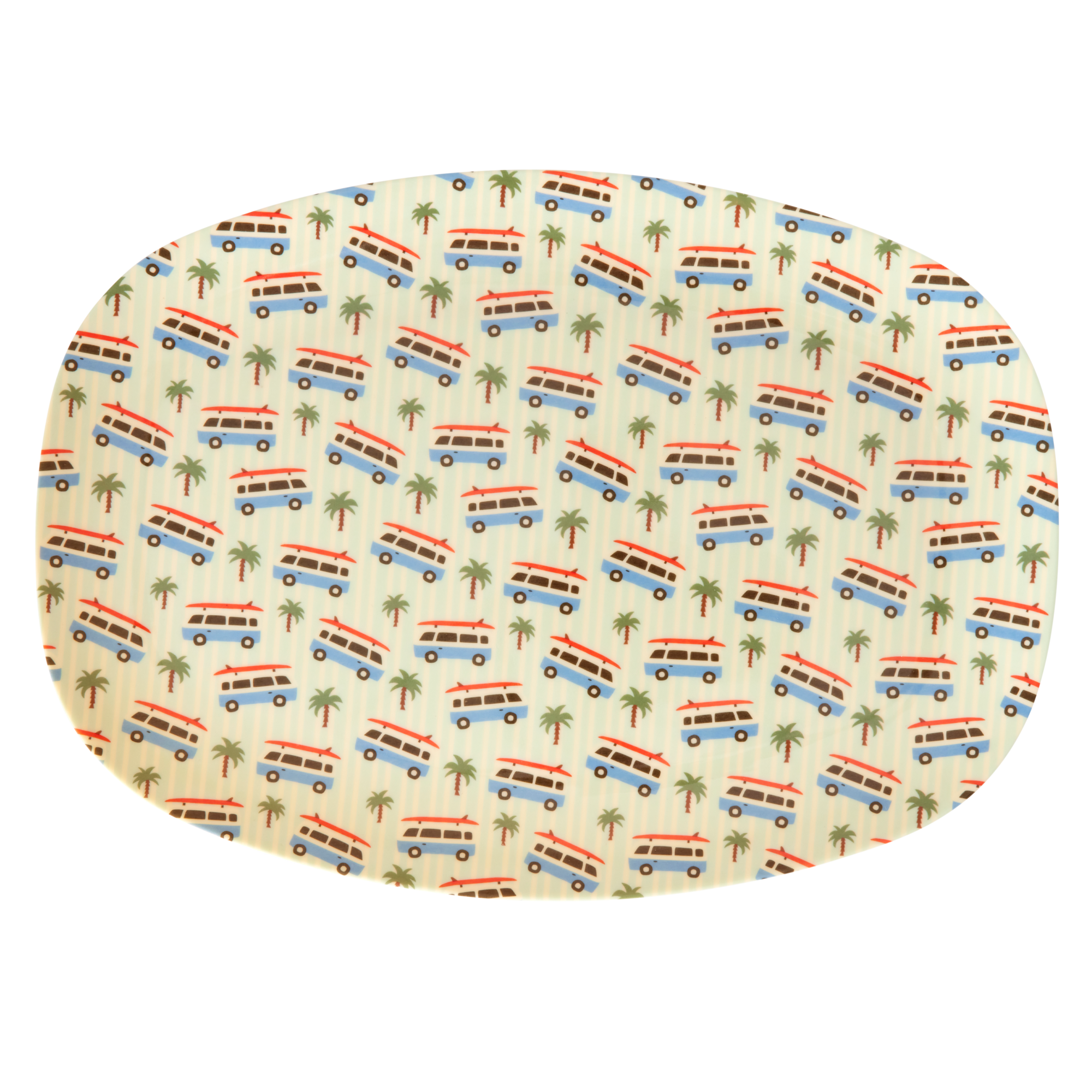 Melamine Rectangular Plate - Blue - Car Print