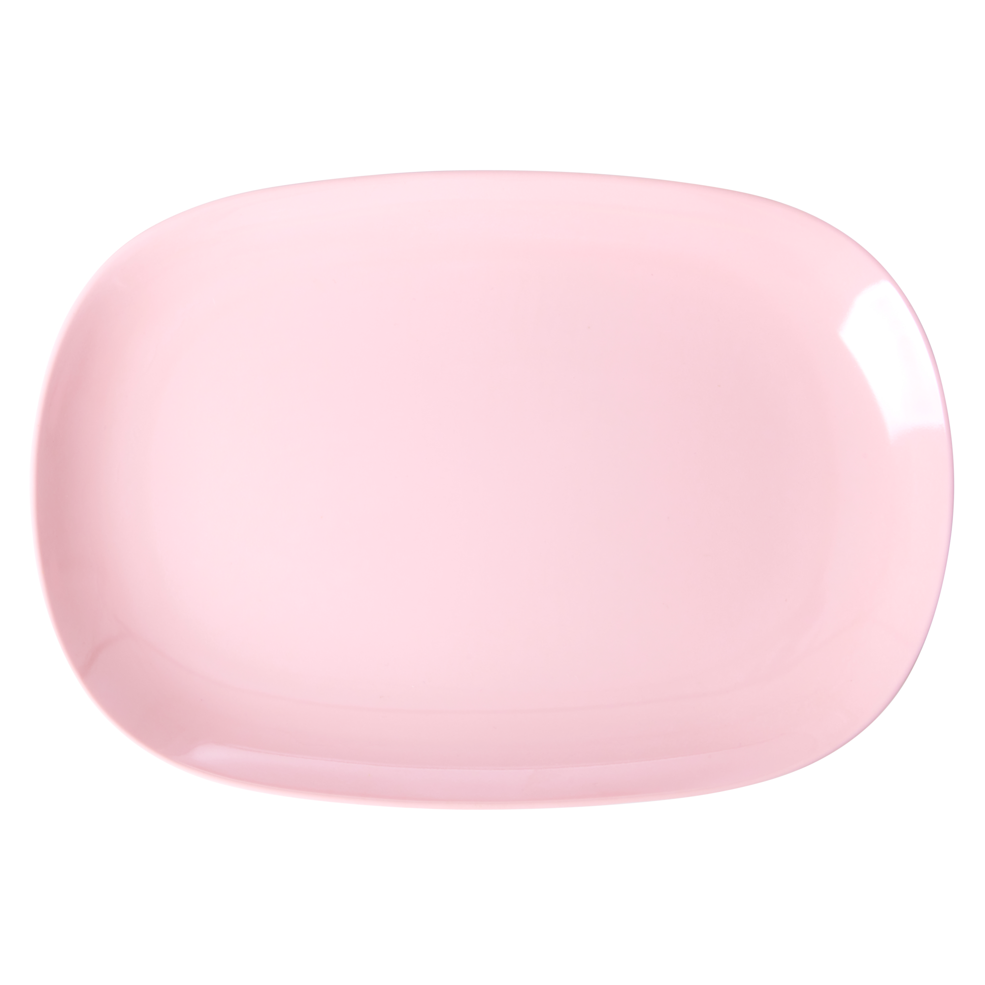 Large Melamine Rectangular Plate - Soft Pink