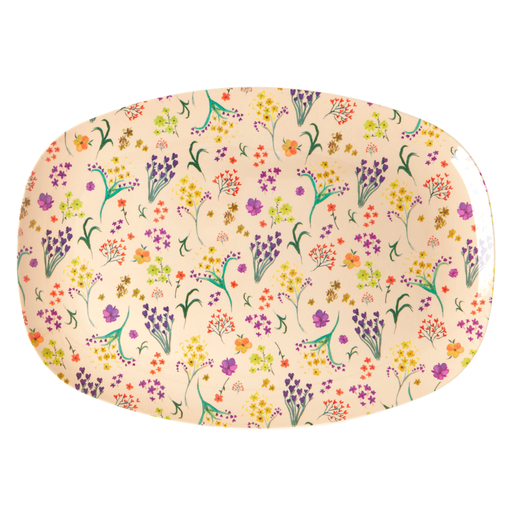 Melamine Rectangular Plate | Wild Flower Print