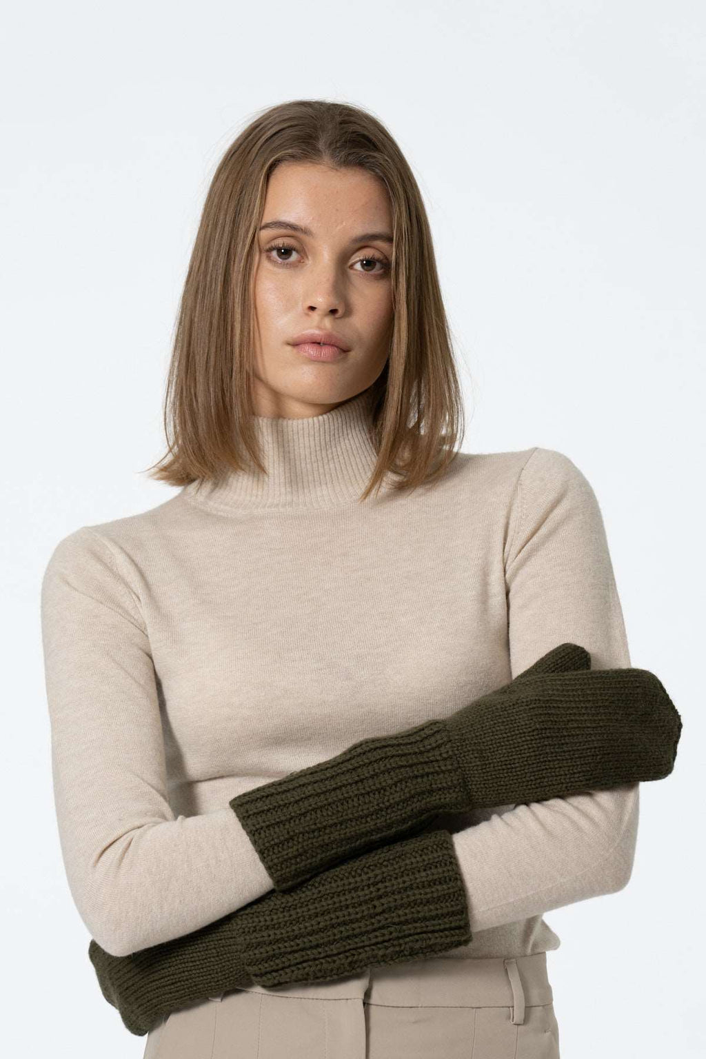 Handknit Merino Mittens