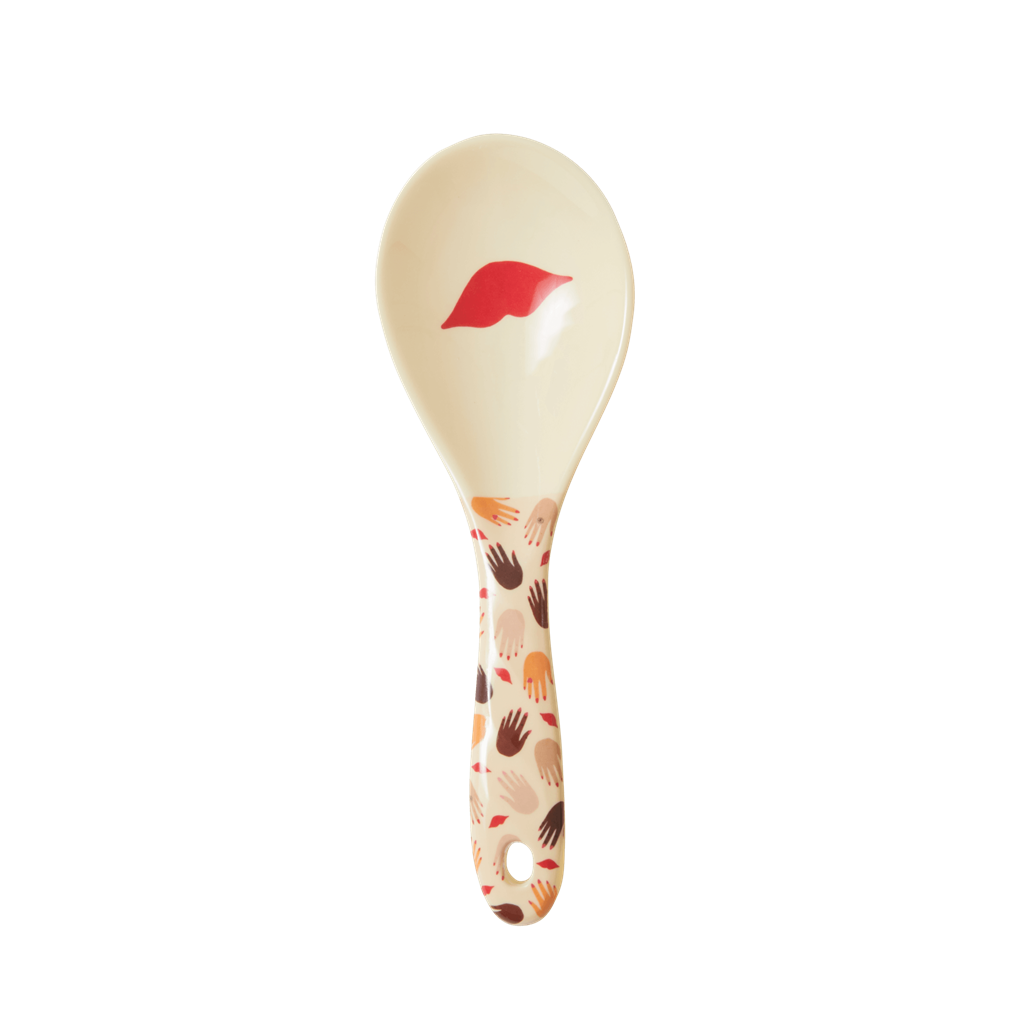 Melamine Salad Spoon - Cream | Kisses Print