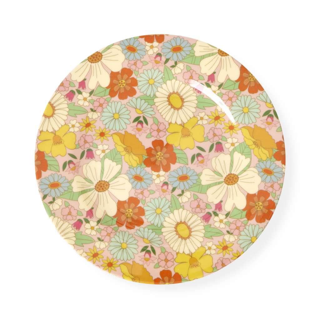Melamine Kids Lunch Plate | Flower Power Print by Rice By Rice