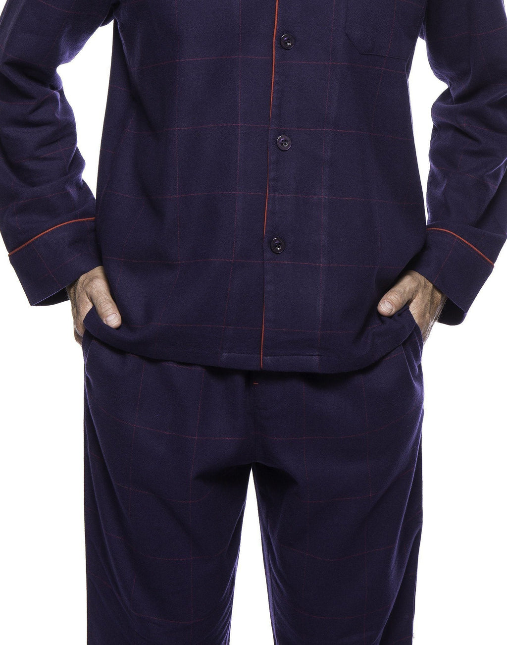 Men's Premium 100% Cotton Flannel Pajama Sleepwear Set