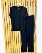Men's Soft Bamboo Lounge Pajama Set - Short Sleeve Top & Pants 32" inseam by Spun Bamboo