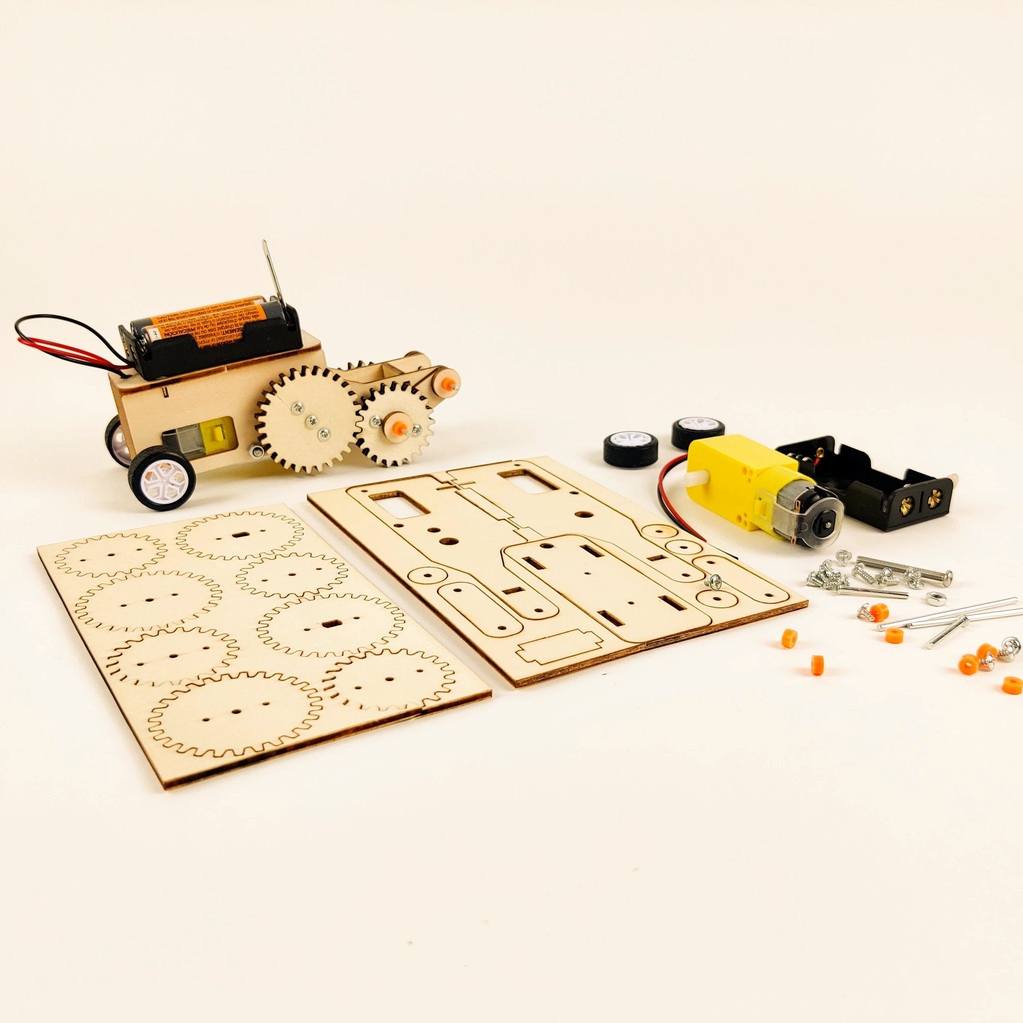 Gear Car DIY Kit, Educational STEM Toy by Kitsville